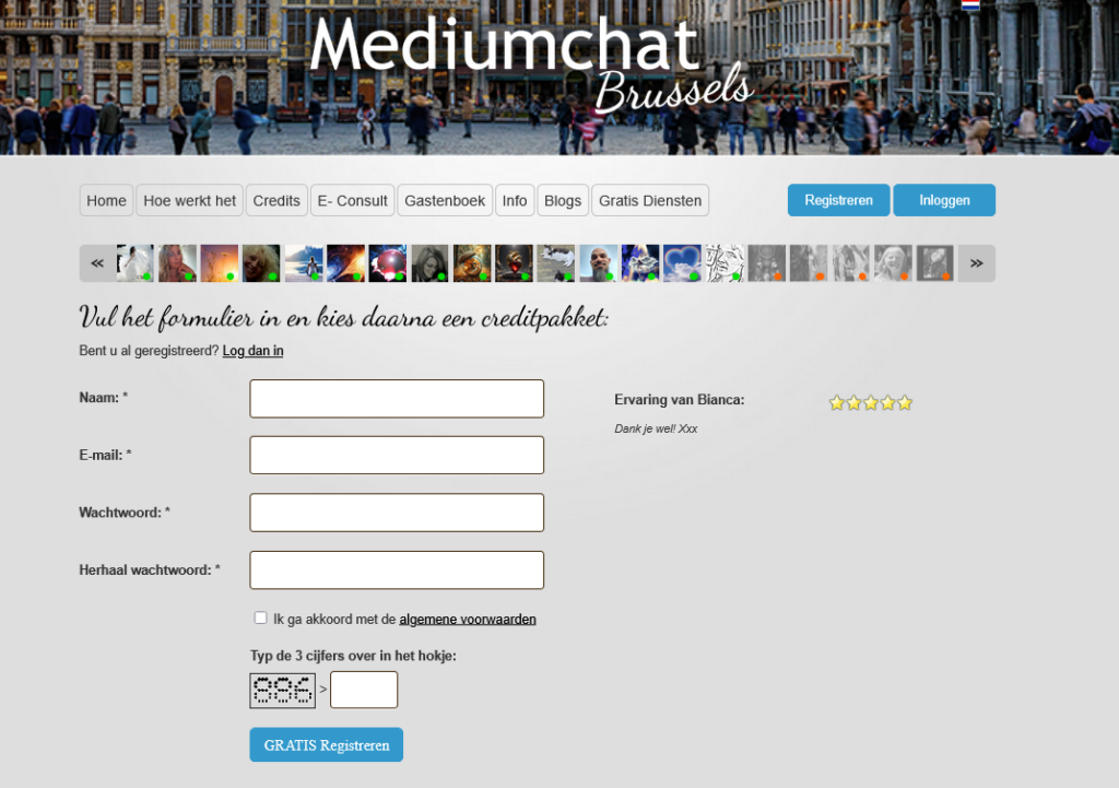 Registreren Mediumchat Brussels